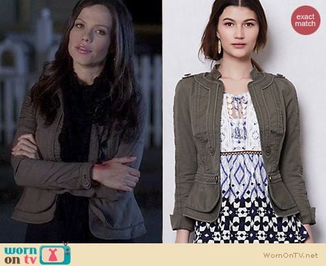 PLL Fashion: Anthropologie Cropped Field Jacket worn by Tammin Sursock