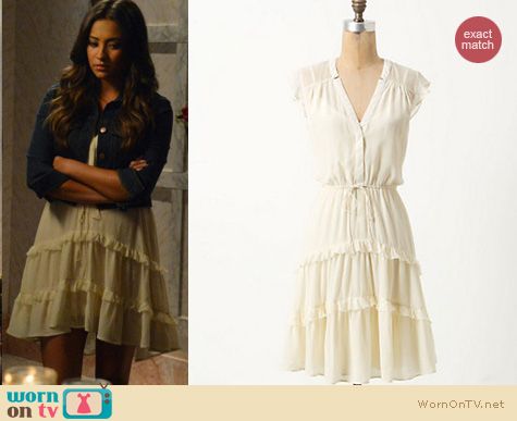 Pretty Little Liars Fashion: Anthropologie arched careena dress worn by Shay Mitchell