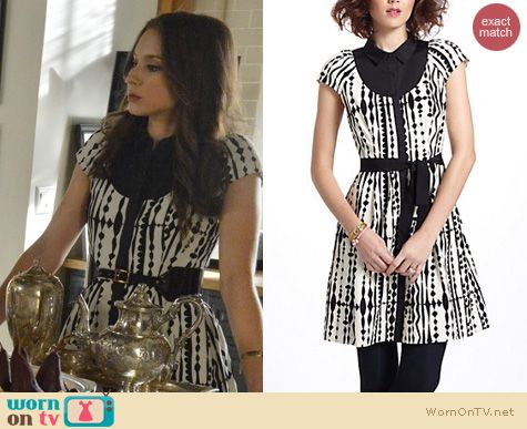 PLL Fashion: Anthropologie Harlequin Cord Shirtdress worn by Troian Bellisario