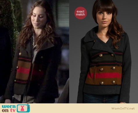 PLL Fashion: BB Dakota Cromwell Pea Coat worn by Troian Bellisario