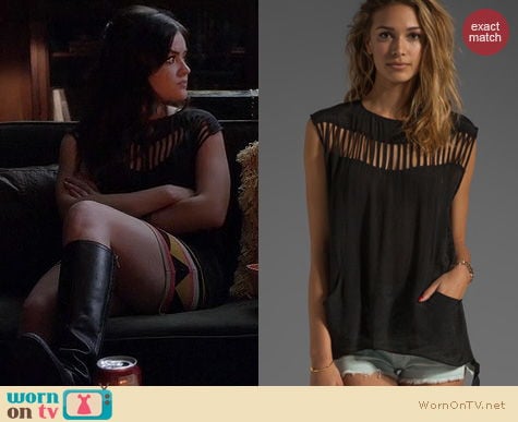 PLL Fashion: Blessed are the Meek Lost Ark top worn by Lucy Hale