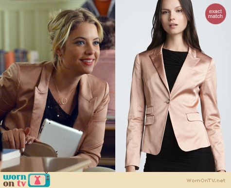 PLL Fashion: Elizabeth and James 'Abi' blazer in dark blush worn by Ashley Benson