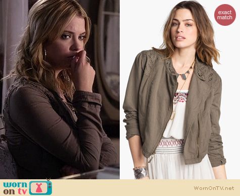 PLL Fashion: Free People Cutwork Jacket worn by Ashley Benson