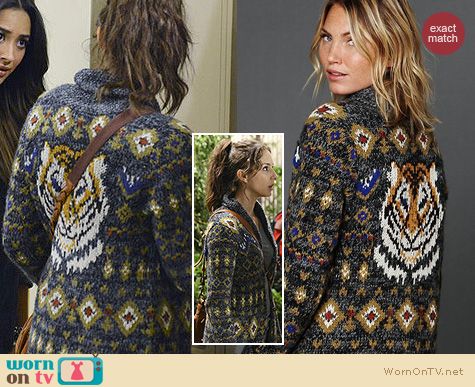 Pretty Little Liars Fashion: Free People mascot cardigan worn by Troian Bellisario