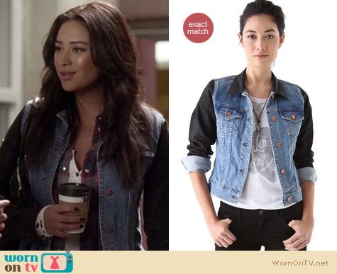 PLL Fashion: J Brand Denim jacket worn by Shay Mitchell