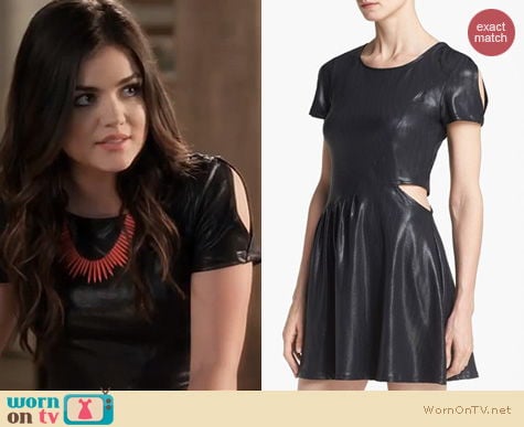 PLL Fashion: Leith Gloss Cutout dress worn by Lucy Hale