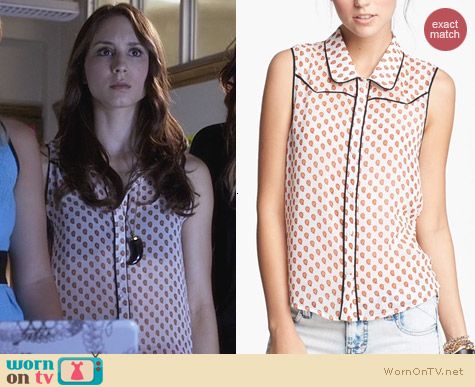 PLL Fashion: Lush Juniors Sleeveless Western Top worn by Troian Bellisario