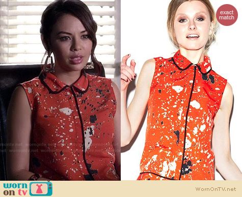 PLL Fashion: Made Fashion Week for Impulse Painterly drop waist dress worn by Janel Parrish