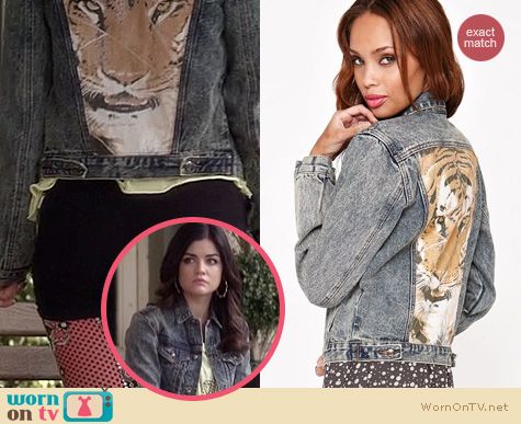 PLL Fashion: Some Days Lovin Wild One denim jacket worn by Lucy Hale