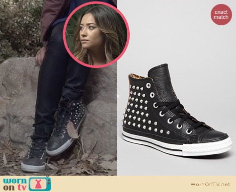 PLL Shoes: Converse All Star Studded Sneakers worn by Shay Mitchell