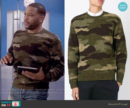 Polo Ralph Lauren Camouflage Sweater worn by Andre Johnson (Anthony Anderson) on Black-ish