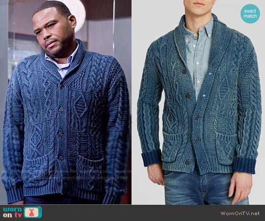 Polo Ralph Lauren Cotton Shawl Cardigan worn by Andre Johnson (Anthony Anderson) on Black-ish