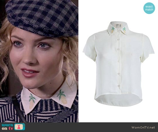 Poppy Lux Pineapple Blouse worn by Grace Gardner (Skyler Samuels) on Scream Queens