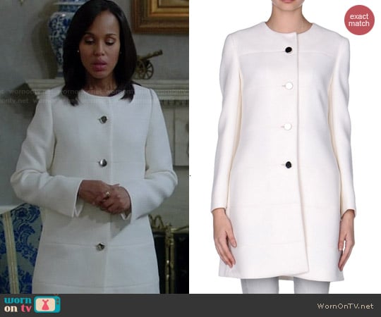 Prada Coat in White worn by Kerry Washinton on Scandal