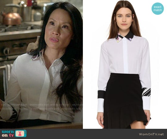 Preen by Thornton Bregazzi Ida Shirt worn by Joan Watson (Lucy Liu) on Elementary