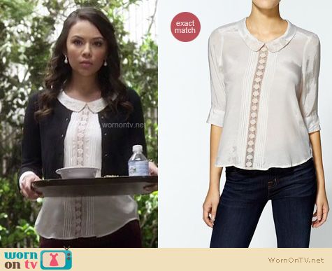 Pretty Little Liars Fashion: Free People Geek Rock top worn by Janel Parrish