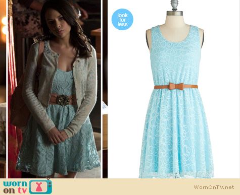 Pretty Little Liars Fashion: Mona's blue lace dress