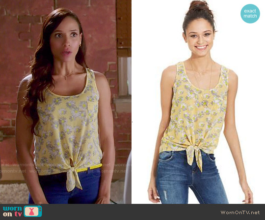 Pretty Rebellious Tie Front Tank Top worn by Rosie Falta (Dania Ramirez) on Devious Maids