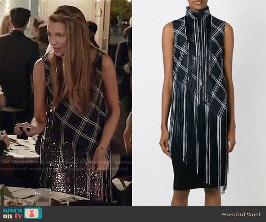 Proenza Schouler Fringed Plaid Top worn by Liza Miller (Sutton Foster) on Younger