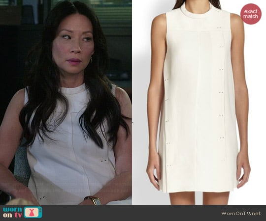 Proenza Schoulder Seamed Crepe Shift Dress worn by Lucy Liu on Elementary