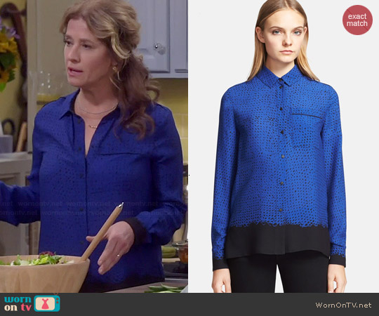 Proenza Schouler Silk Georgette Shirt worn by Vanessa Baxter (Nancy Travis) on Last Man Standing