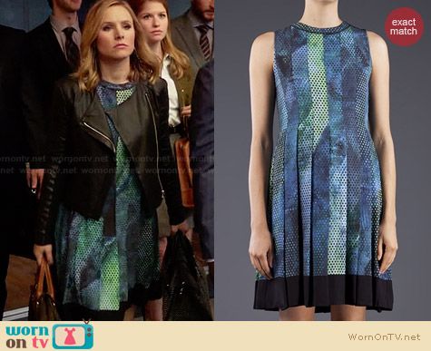 Proenza Schouler Square Dot Print Dress worn by Kristen Bell on House of Lies