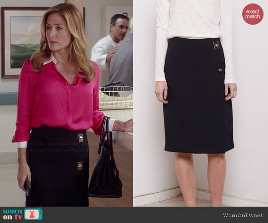 Proenza Schouler Turnlock Pencil Skirt worn by Maura Isles (Sasha Alexander) on Rizzoli and Isles