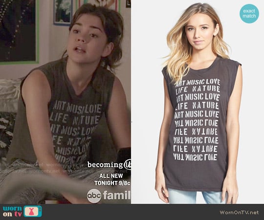 Project Social Art Music Love Graphic Tee worn by Callie Jacob (Maia Mitchell) on The Fosters