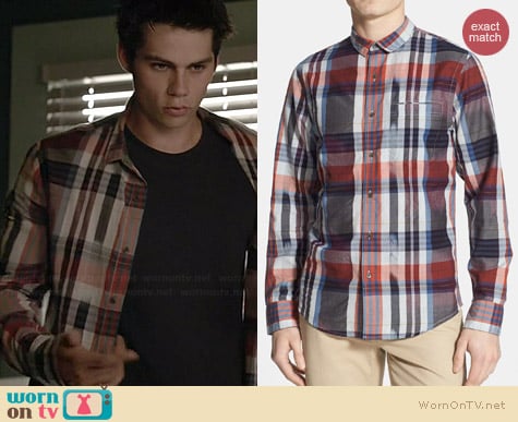 Public Opinion Ikat Poplin Shirt worn by Dylan O'Brian on Teen Wolf