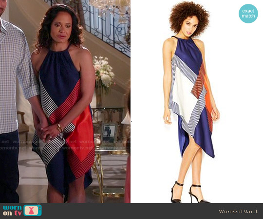 Rachel Roy Square Print Halter Neck Scarf Dress worn by Zoila Diaz (Judy Reyes) on Devious Maids