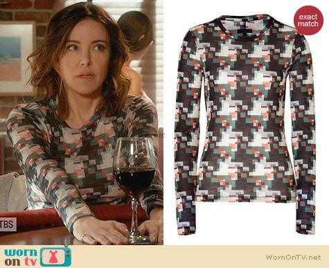 Rag & Bone Printed top worn by Ellie Torres on Cougar Town