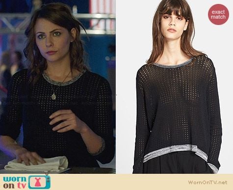 Rag & Bone Ariana Sweater worn by Willa Holland on Arrow