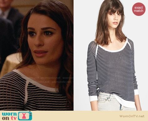 Rag & Bone Arianna Raglan Top worn by Lea Michele on Glee