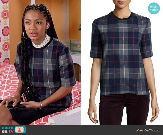 Rag & Bone Austin Plaid Top worn by Zoey Johnson (Yara Shahidi) on Black-ish