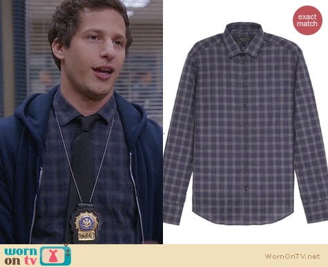 Rag & Bone Charles Plaid Shirt worn by Andy Samberg on Brooklyn 99