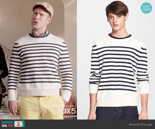 Rag & Bone Chase Sweater worn by Chad Radwell (Glen Powell) on Scream Queens