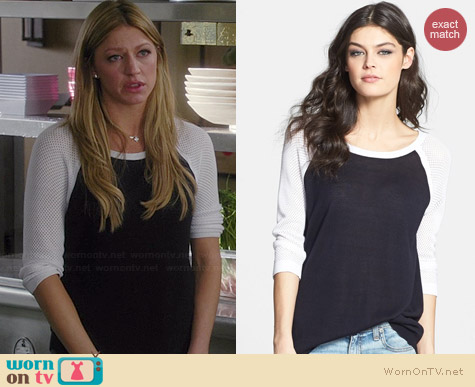 Rag & Bone Lexie Pullover in Navy worn by Jes Macallan on Mistresses