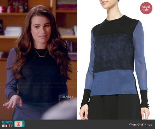 Rag & Bone Marissa Sweater in Pigment worn by Rachel Berry (Lea Michele) on Glee