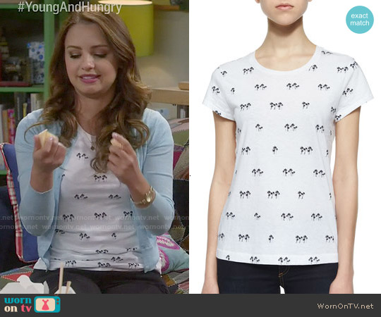 Rag & Bone Palm Tree Classic Tee worn by Sofia Rodriguez (Aimee Carrero) on Young and Hungry