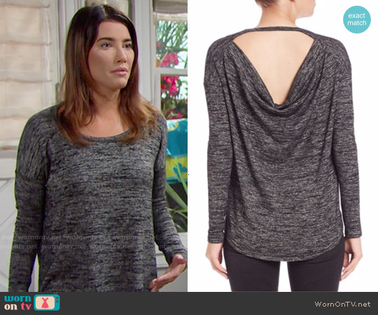 Rag & Bone Show Off Drape Back Tee worn by Steffy Forrester (Jacqueline MacInnes Wood) on The Bold and the Beautiful