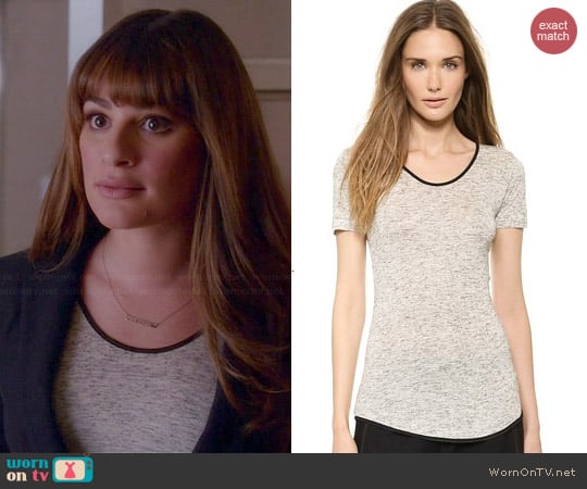 Rag & Bone Spine Tee worn by Lea Michele on Glee