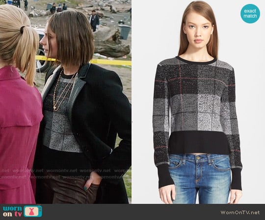 Rag & Bone Tegan Plaid Sweater worn by Thea Queen (Willa Holland) on Arrow