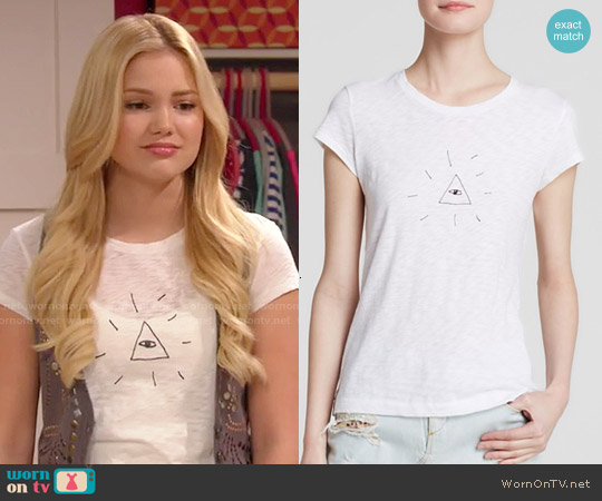 Rag & Bone The Classic Triangle Print Tee worn by Lindy Watson (Olivia Holt) on I Didnt Do It