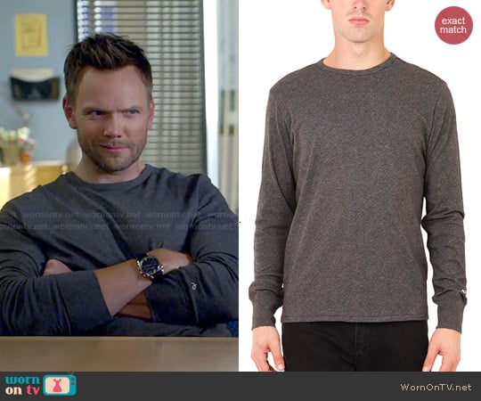 Rag & Bone Tweed Long Sleeve Tee worn by Jeff Winger (Joel McHale) on Community