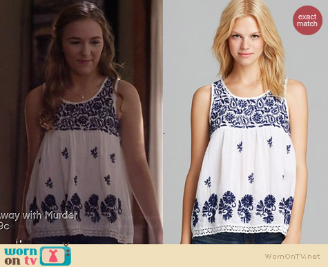 Raga Embroidered Tank worn by Lennon Stella on Nashville