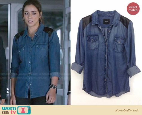 Rails Ashlyn Denim Shirt worn by Chloe Bennett on Agents of SHIELD