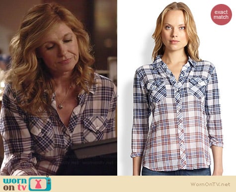 Rails Ashton Ombre Plaid Shirt worn by Connie Britton on Nashville