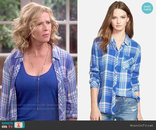 Rails Hunter Shirt in Blue Violet worn by Vanessa Baxter (Nancy Travis) on Last Man Standing