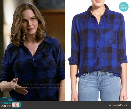 Rails Hunter Shit in Cobalt Black worn by Temperance 'Bones' Brennan (Emily Deschanel) on Bones