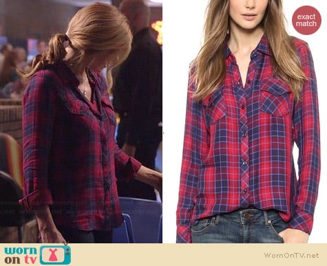 Rails Kendra Shirt in Candy Apple/Navy worn by Connie Britton on Nashville